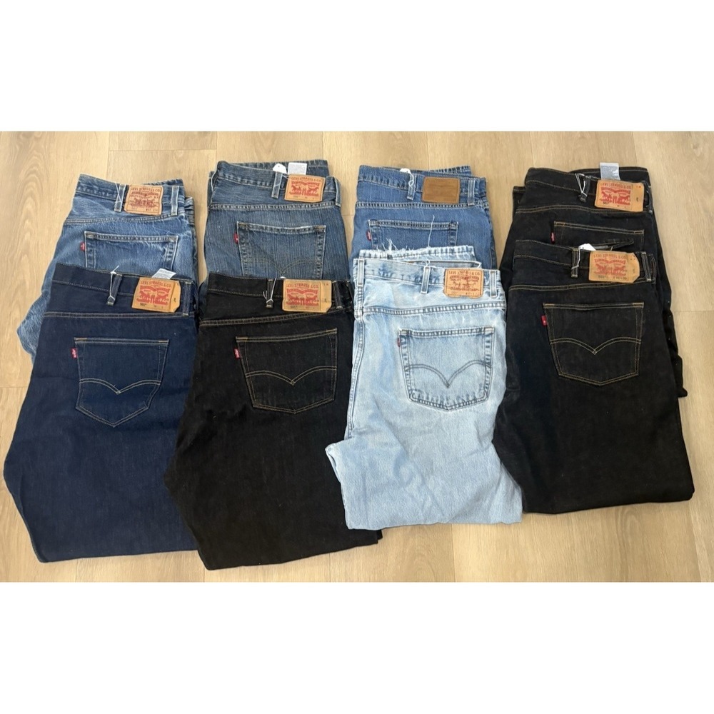 Levi's Men's Jeans Lot Of 8 Pairs 501 502 550 559 Big & Tall Denim Bundle